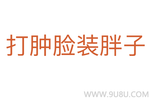 打肿脸装胖子