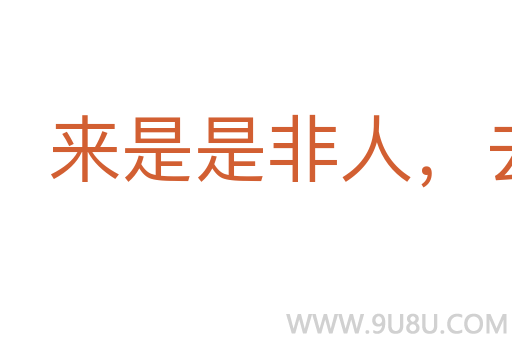 来是是非人,去是是非者