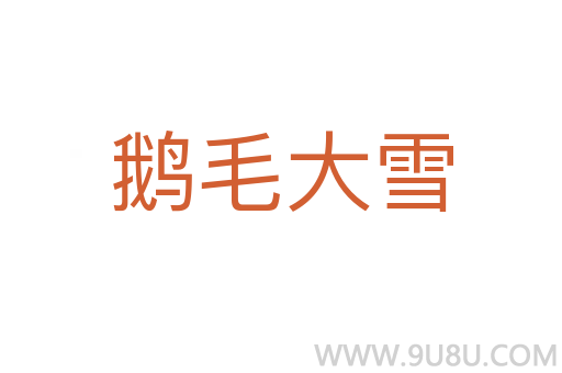 鹅毛大雪