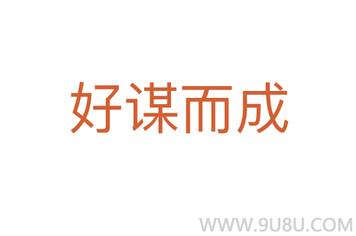 好谋而成