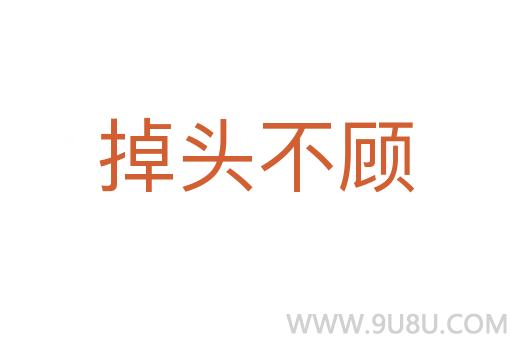 掉头不顾