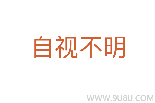 自视不明