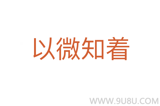 以微知着