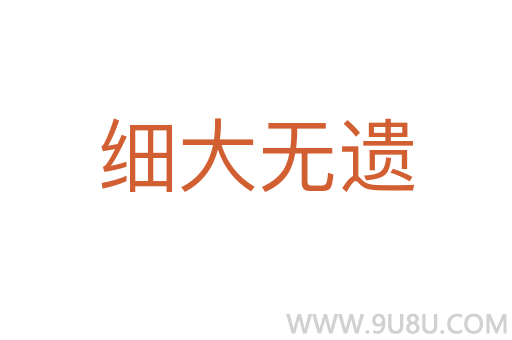 细大无遗