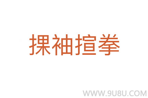 捰袖揎拳