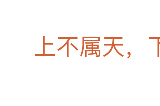 上不属天,下不着地