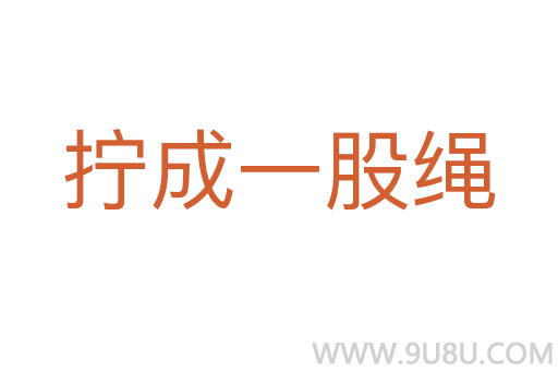 拧成一股绳