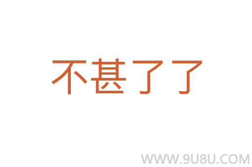 不甚了了