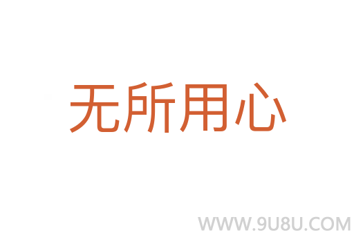 无所用心