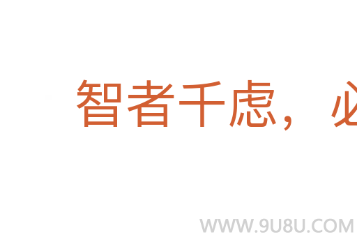 智者千虑,必有一失