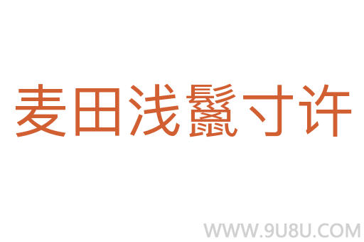 麦田浅鬣寸许