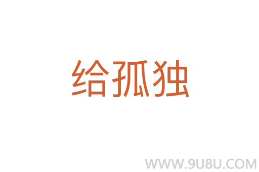 给孤独