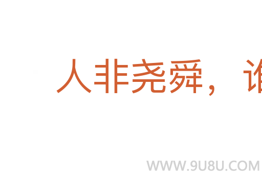 人非尧舜，谁能尽善