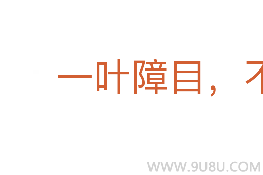 一叶障目，不见泰山