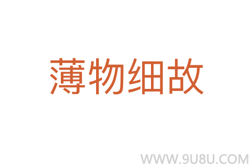 薄物细故