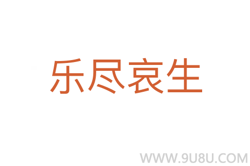 乐尽哀生