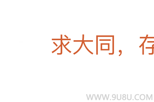 求大同，存小异