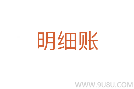 明细账