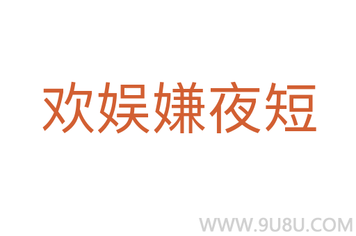 欢娱嫌夜短