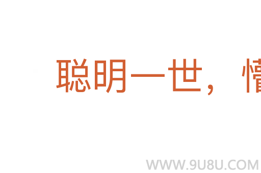 聪明一世，懵懂片时