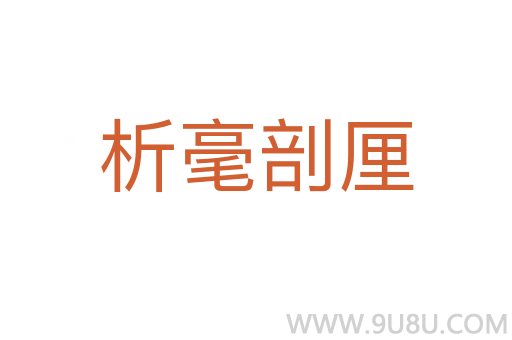 析毫剖厘