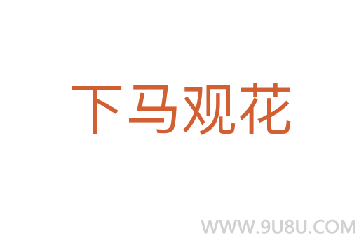 下马观花